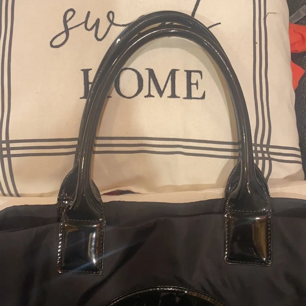 Tory Burch large black tote Ella nylon shoulder bag. - Picture 4 of 9